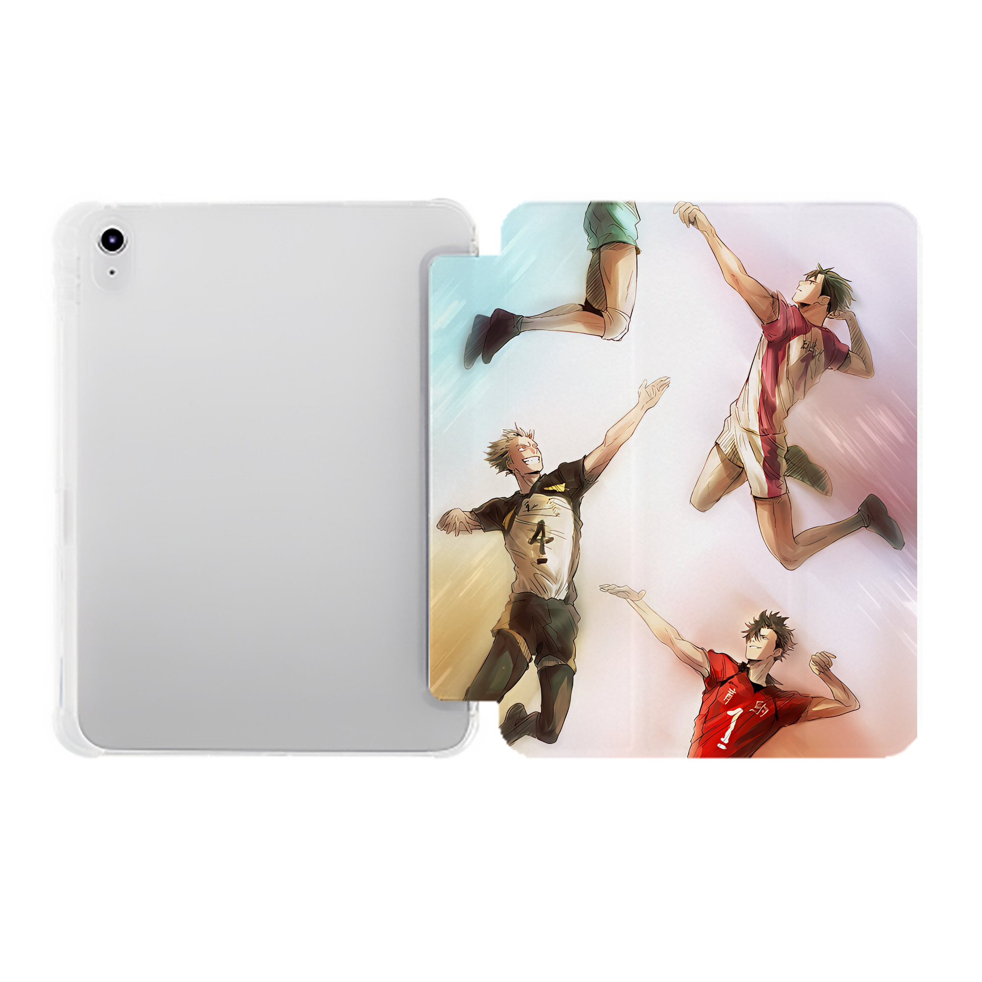 （画像用） ハイキュー!! Haikyu!! IPad ケース ペン収納付き 三つ折りスタンド PUレザー×シリコン 対応機種9.5/10.5/10.9インチ